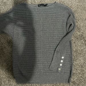 New York and Company grey dolman sweater size medium